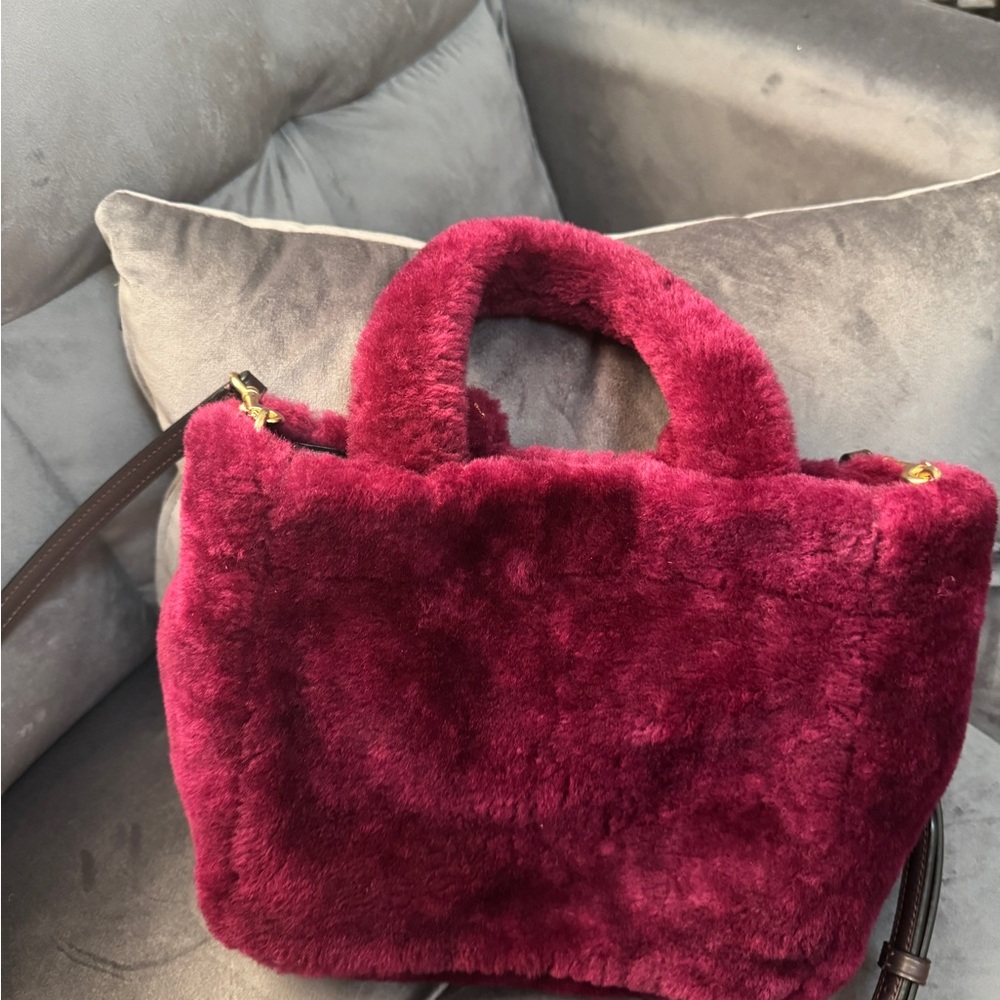 Coach Red Plush Tote Bag